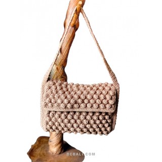 Cotton Handwoven Fashion Woman Bag Cream